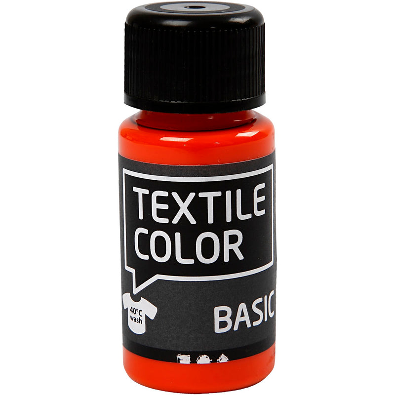 Afbeelding laden in galerijviewer, Creativ company textile color semi-dekkende textielverf - oranje, 50ml
