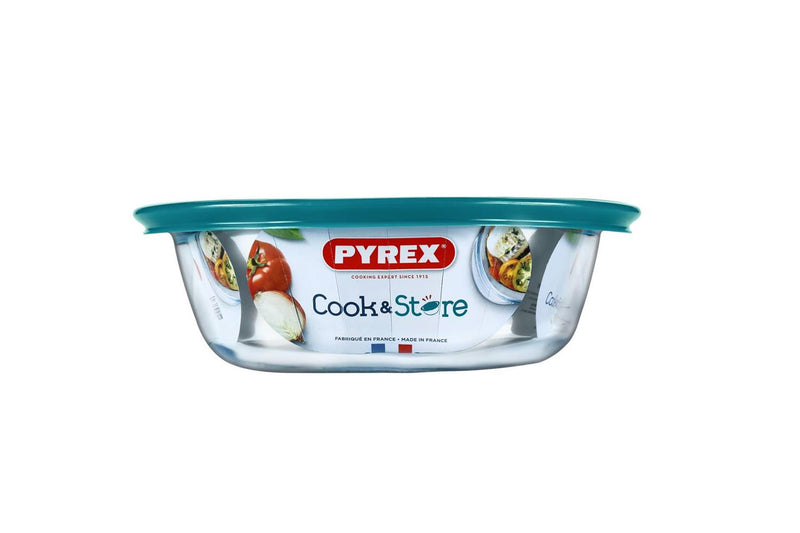 Afbeelding laden in galerijviewer, Pyrex cook store ronde bewaarschaal 20x18x7cm - 1.100ml - borosilicate glass

