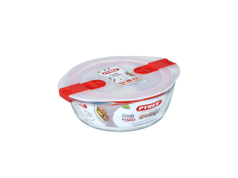 Afbeelding laden in galerijviewer, Pyrex cook heat ovenschaal 20x18x7cm 1,1 liter met magnetronbestendig deksel
