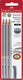 Faber-castell faber castell grafietpotlodenset - grip 2001 - hardheid b - met gumdop - 3 stuks op blisterverpakking - fc-117097