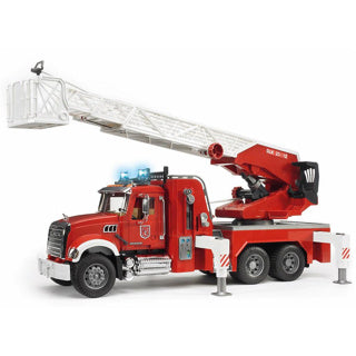 Afbeelding laden in galerijviewer, Bruder mack granite brandweerauto ladder en waterpomp
