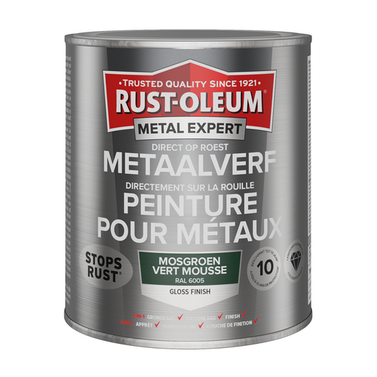 Rust-oleum 1071408 - metaalverf-hg- ral6005 -750ml direct op roest | 1 stuks