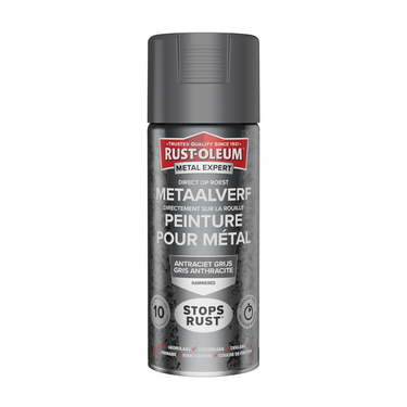 Rust-oleum 1071366 - hamerslag - antraciet - 400ml direct op roest - metaalverf | 1 stuks