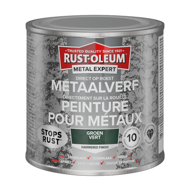 Rust-oleum 1071362 - hamerslag - groen - 250ml direct op roest - metaalverf | 1 stuks