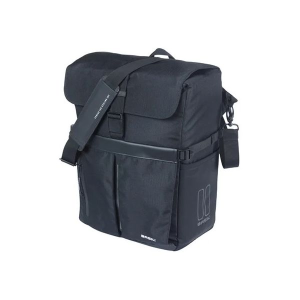 Afbeelding laden in galerijviewer, Basil fietsschoudertas move mik studs 14 liter 14 x 24 x 34 cm - zwart
