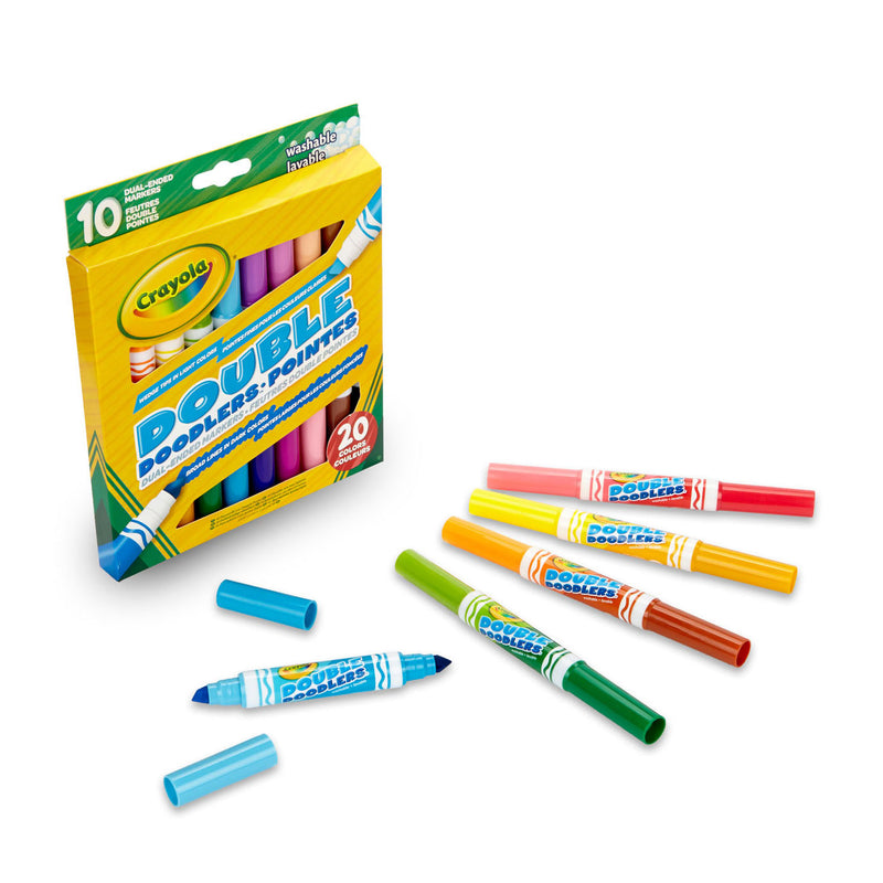Afbeelding laden in galerijviewer, Crayola dubbelzijdige viltstiften, 10st.
