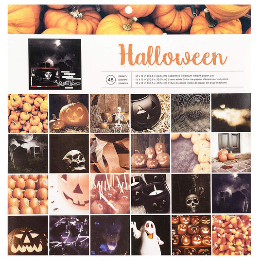 American crafts • paper pad 30,5x30,5cm photo halloween 48 vellen