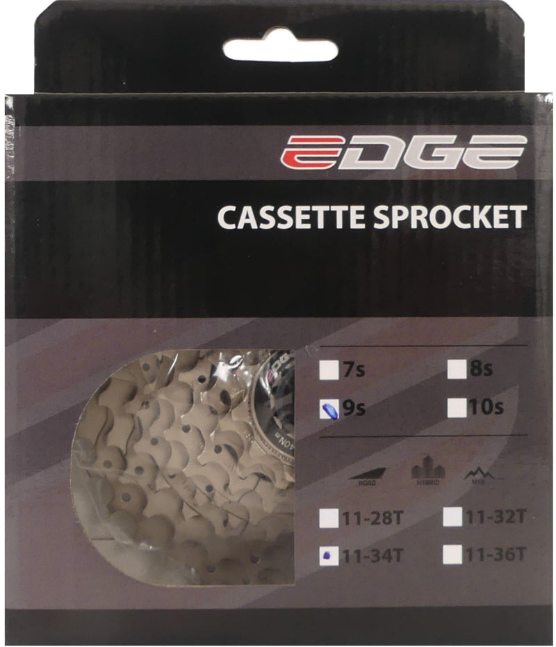 Afbeelding laden in galerijviewer, Edge cassette 9 speed cs-m5009 11-34t - zilver

