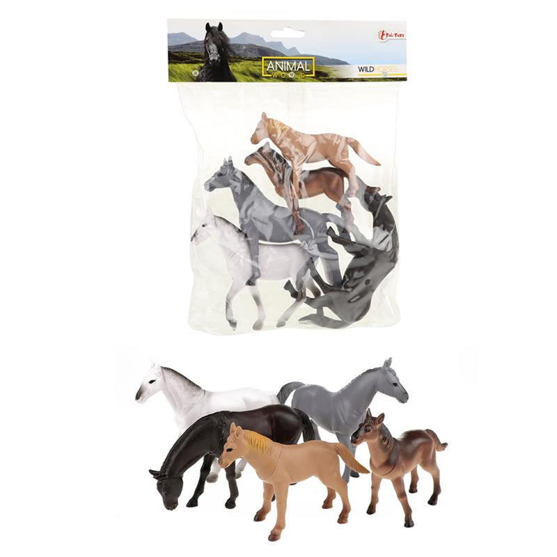 Afbeelding laden in galerijviewer, Toi-toys toi toys paarden 5 stuks in zak
