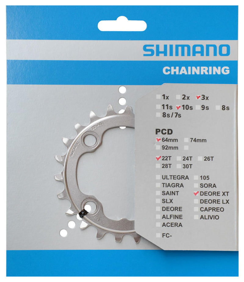 Afbeelding laden in galerijviewer, Shimano Kettingblad 22T Deore XT FC-M782 M672 22T-AN
