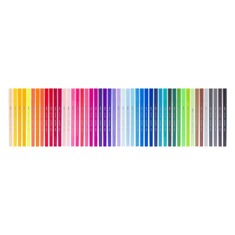Afbeelding laden in galerijviewer, Bruynzeel creatives fineliner brushpen set 48 kleuren
