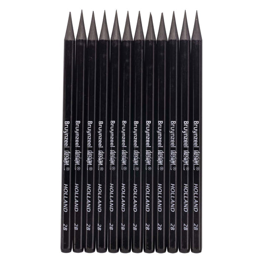 Bruynzeel design grafietstift 2b - 12st.