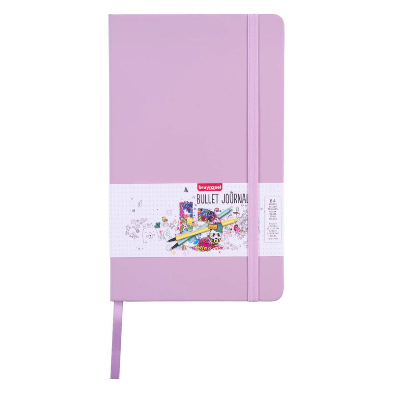 Afbeelding laden in galerijviewer, Bruynzeel bullet journal lila, 13x21cm, 140 g m 64 vellen
