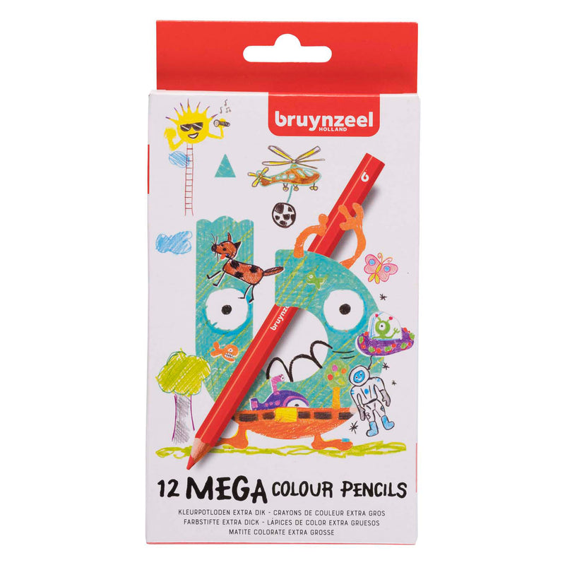 Afbeelding laden in galerijviewer, Bruynzeel mega kleurpotloden set 12
