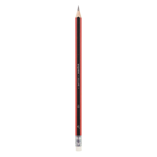 Bruynzeel hb zwart-rood en gum grafietpotlood