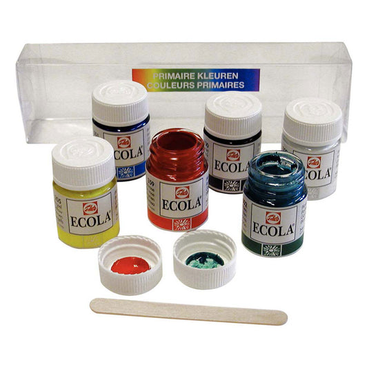 Bruynzeel ecola plakkaatverf set primaire kleuren, 6x16ml