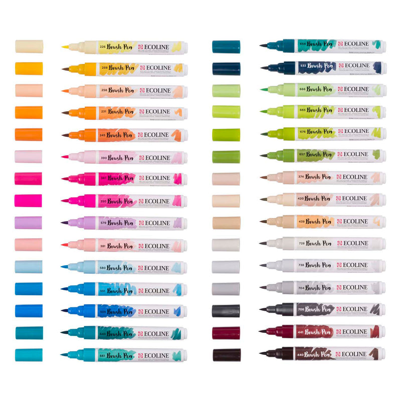 Afbeelding laden in galerijviewer, Ecoline brush pen set additional | 30 colours
