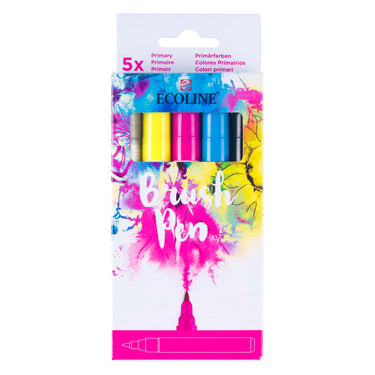 Ecoline brush pen set primair | 5 colours