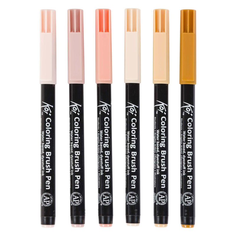 Afbeelding laden in galerijviewer, Sakura unieke manga-coll. van 6 koi colouring penseel pens
