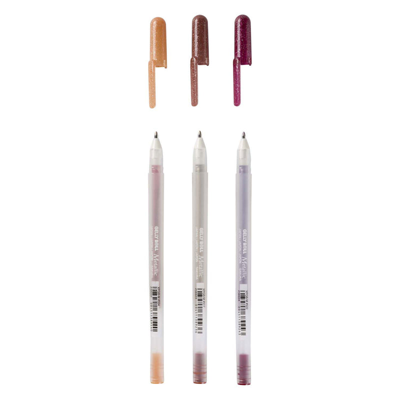 Afbeelding laden in galerijviewer, Sakura gelly roll metallic set 3 gelpennen nature
