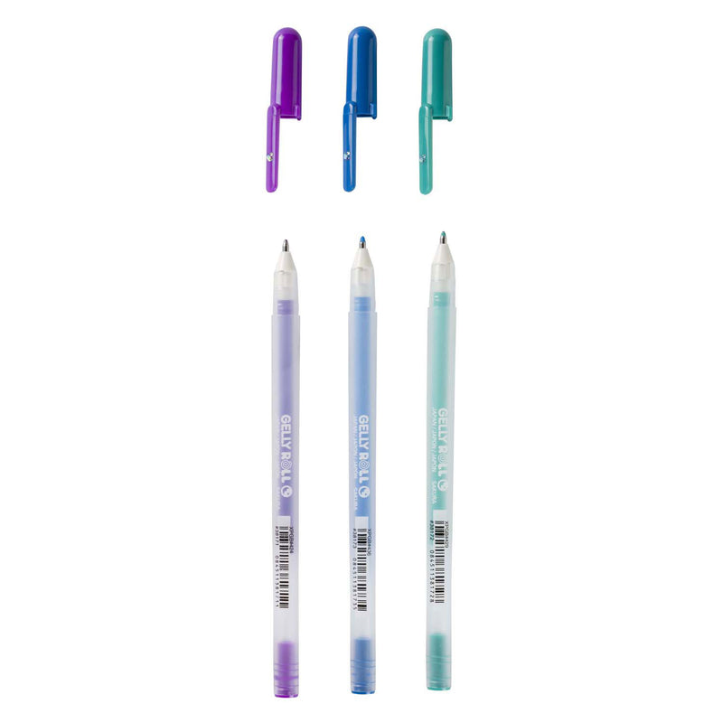 Afbeelding laden in galerijviewer, Sakura moonlight set 3 gelpennen ocean
