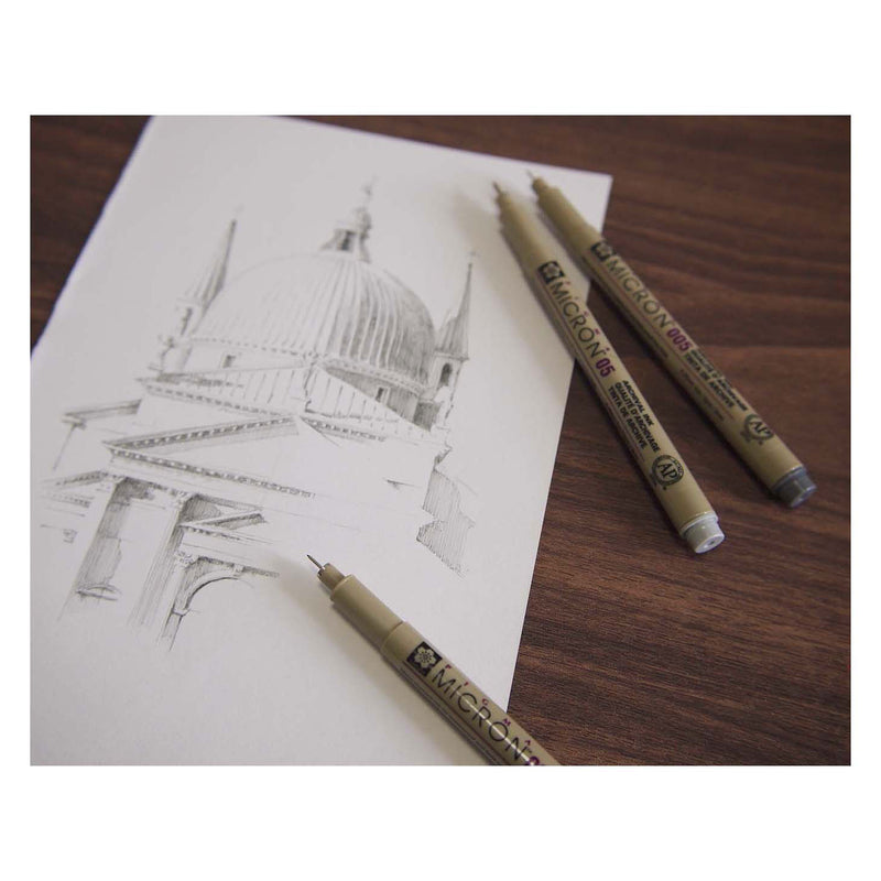 Afbeelding laden in galerijviewer, Sakura pigma micron 05 fineliner set, 3 pennen, zwartgrijs
