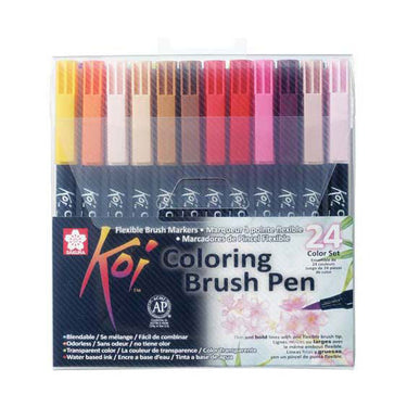 Sakura koi coloring brush pen set | 24 kleuren