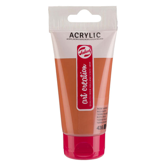 Talens art creation acrylverf tube 75ml rode aarde 436