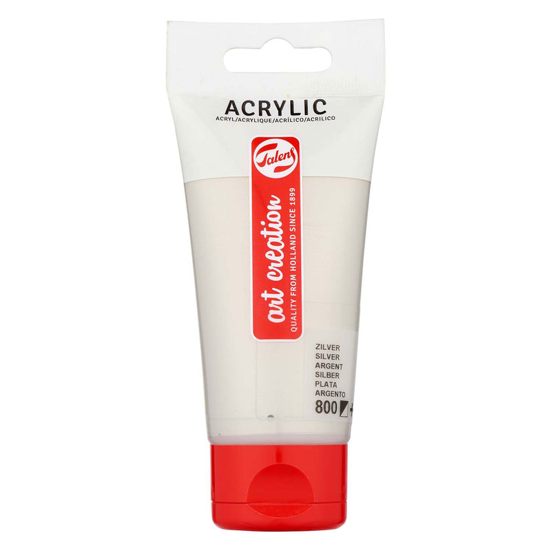 Afbeelding laden in galerijviewer, Talens art creation acrylverf tube 75ml zilver 800
