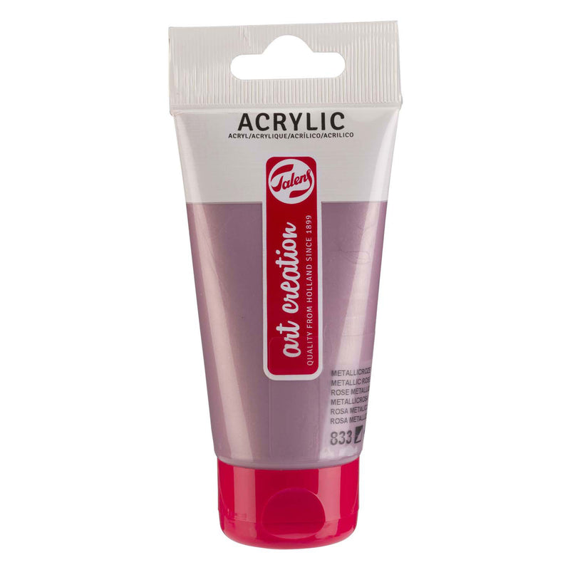 Afbeelding laden in galerijviewer, Talens art creation acrylverf tube 75ml metallicroze 833
