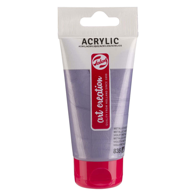Afbeelding laden in galerijviewer, Talens art creation acrylverf tube 75ml metallicviolet 835
