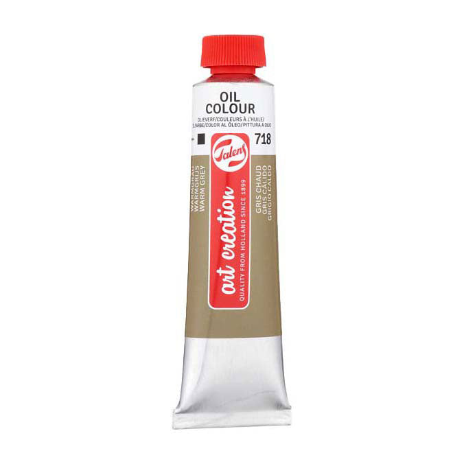 Afbeelding laden in galerijviewer, Talens art creation olieverf tube 40ml warmgrijs 718

