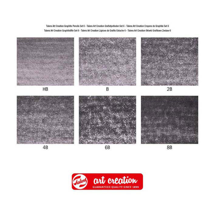 Afbeelding laden in galerijviewer, Talens art creation grafietpotloden set 6

