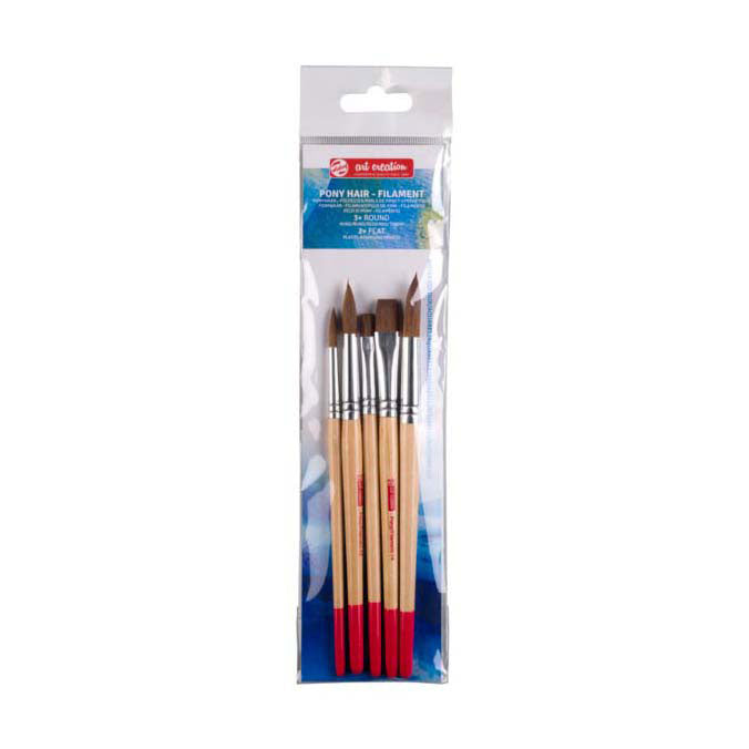 Afbeelding laden in galerijviewer, Talens art creation aquarelpenselenset v 5 - pony polyester
