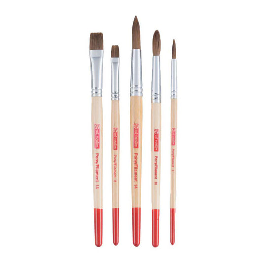 Talens art creation aquarelpenselenset v 5 - pony polyester