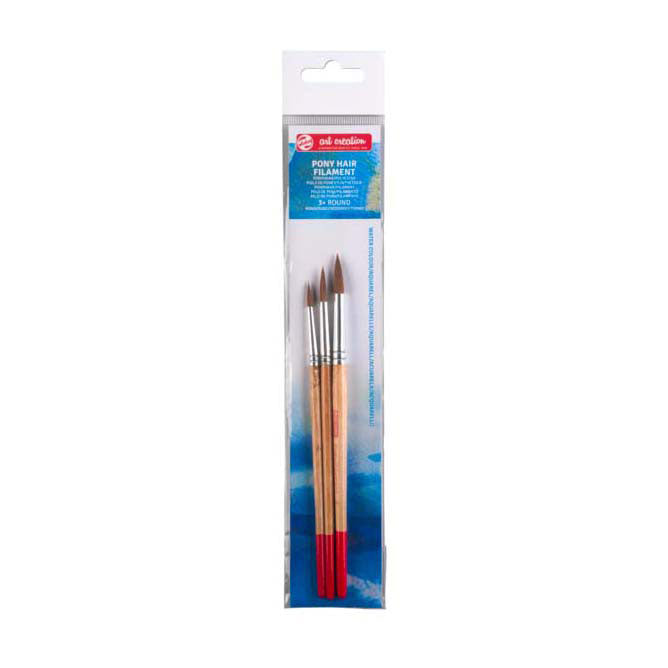 Afbeelding laden in galerijviewer, Talens art creation aquarelpenselensetv3 rond pony polyester
