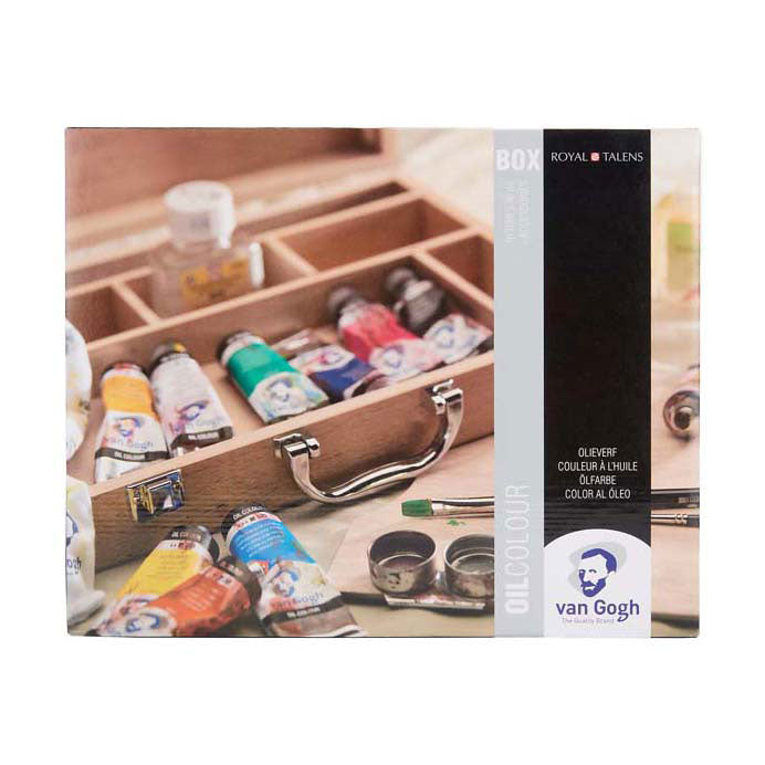 Afbeelding laden in galerijviewer, Talens van gogh olieverf kist basic met 10 kleuren 40ml
