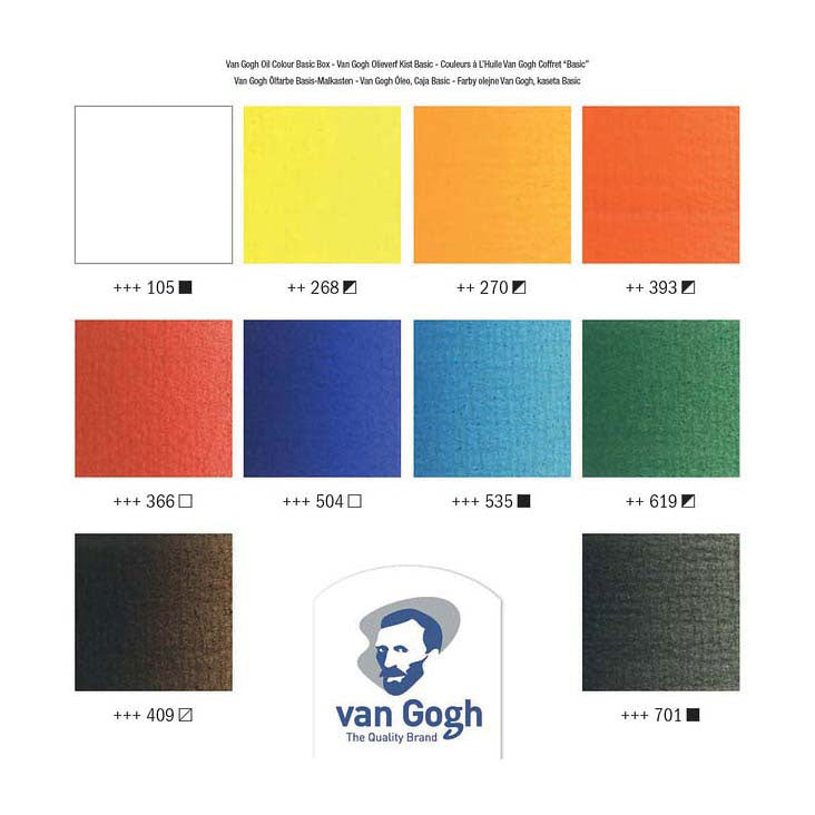 Afbeelding laden in galerijviewer, Talens van gogh olieverf kist basic met 10 kleuren 40ml

