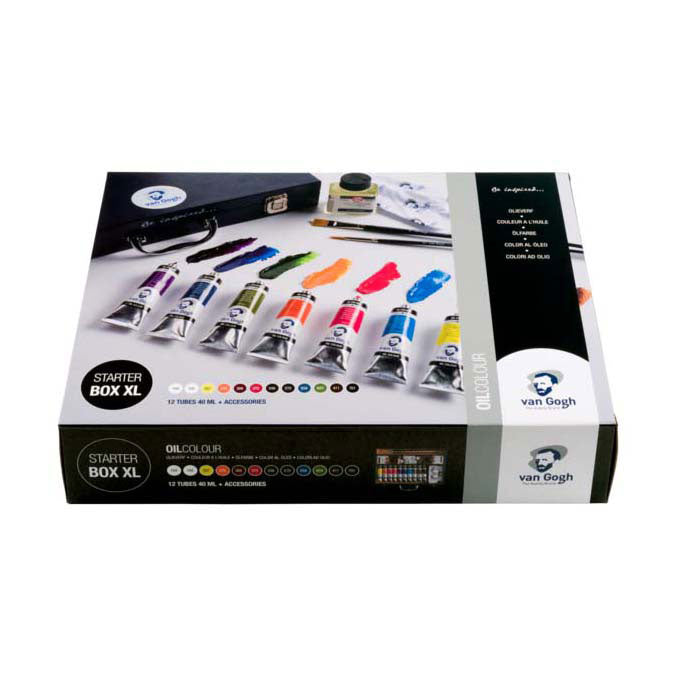 Afbeelding laden in galerijviewer, Bruynzeel van gogh olieverf startersbox xl, 12x40ml en accessoires
