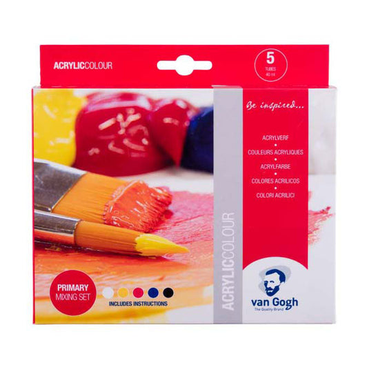 Bruynzeel van gogh acrylverf primaire mengset, 5x40ml