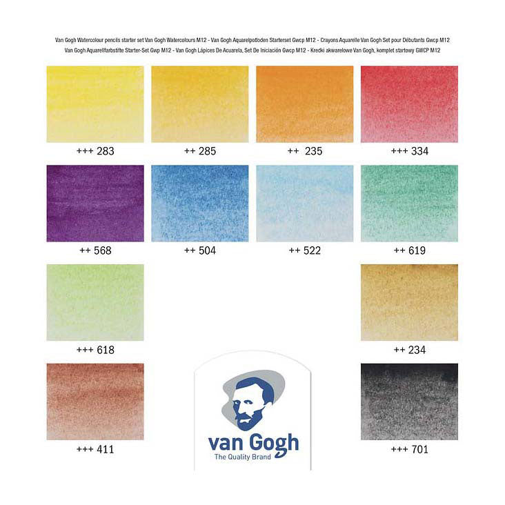 Afbeelding laden in galerijviewer, Bruynzeel van gogh starterset aquarelpotloden met 12 kleuren
