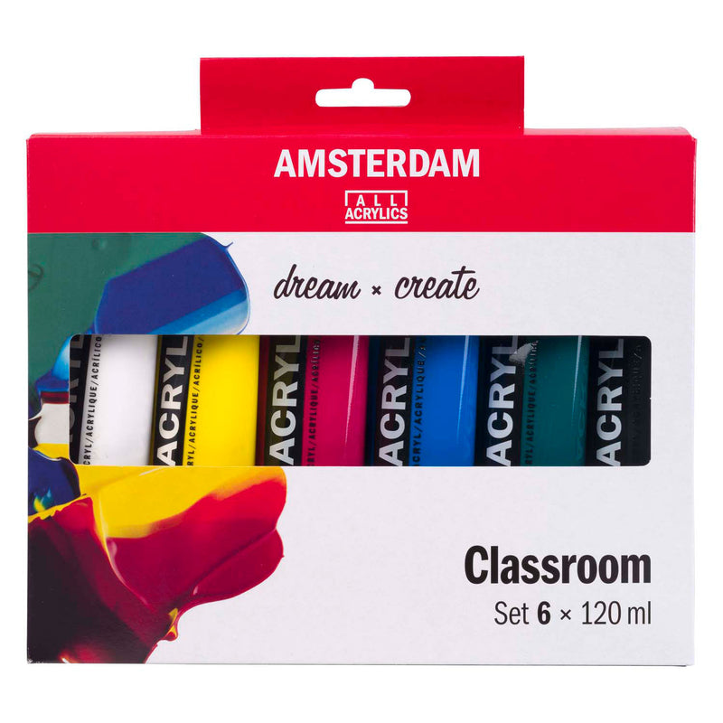 Afbeelding laden in galerijviewer, Bruynzeel amsterdam standard series acrylverf educatie set 120ml, 6dlg.
