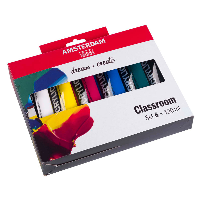 Afbeelding laden in galerijviewer, Bruynzeel amsterdam standard series acrylverf educatie set 120ml, 6dlg.
