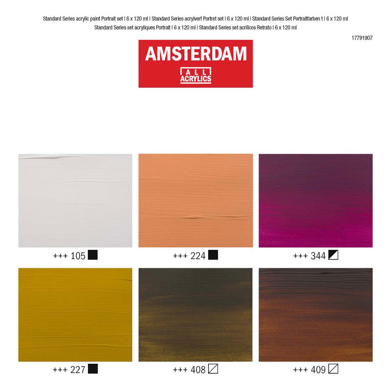 Afbeelding laden in galerijviewer, Bruynzeel amsterdam standard series acrylverf portret set 120ml, 6dlg.
