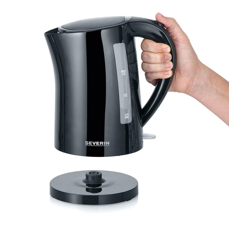 Afbeelding laden in galerijviewer, Severin wk3498 waterkoker zwart 1,5l 2200w
