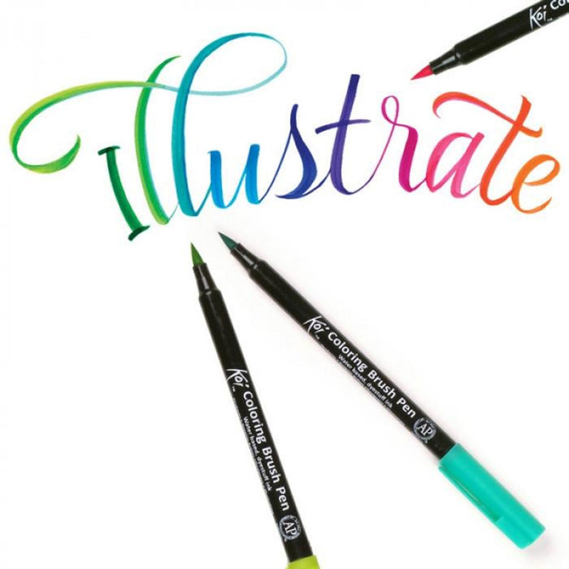 Afbeelding laden in galerijviewer, Sakura koi coloring brush pen set | 12 kleuren
