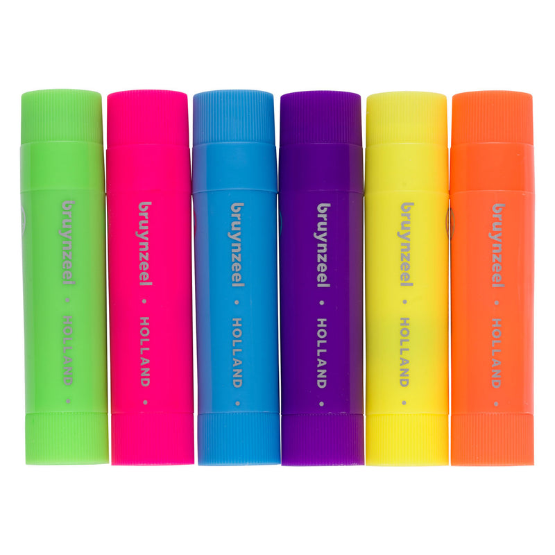 Afbeelding laden in galerijviewer, Bruynzeel plakkaatverf sticks set neon | 6 kleuren
