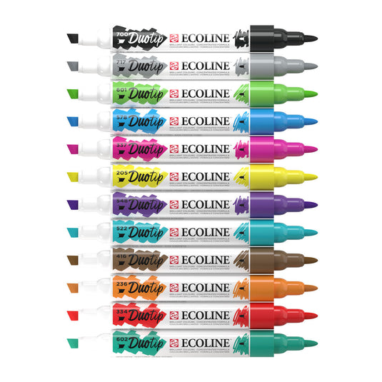 Talens ecoline duotip markers basisset, 12dlg.