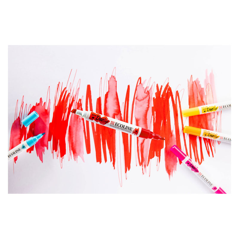 Afbeelding laden in galerijviewer, Talens ecoline duotip markers basisset, 12dlg.

