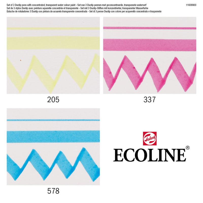 Afbeelding laden in galerijviewer, Talens ecoline duotip markers primaire set, 3dlg.
